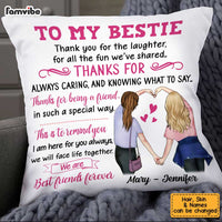 Personalized Sisters To My Bestie Pillow FB52 95O34 thumb 1