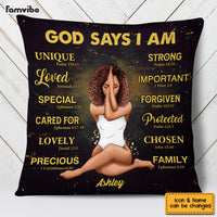 Personalized God Says I Am Pillow OB84 30O53 thumb 1