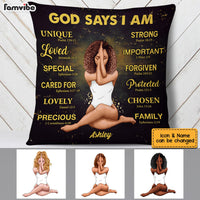 Personalized God Says I Am Pillow OB84 30O53 thumb 1