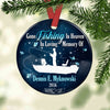 Personalized Gone Fishing In Heaven Memorial Dad Ornament OB292 87O34 1