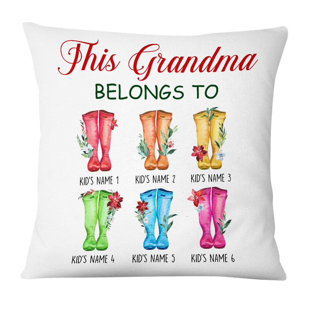 Personalized Grandma Belongs To Christmas Boots  Pillow SB254 65O53