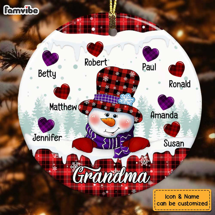 Personalized Grandma Circle Ornament NB74 36O58 1