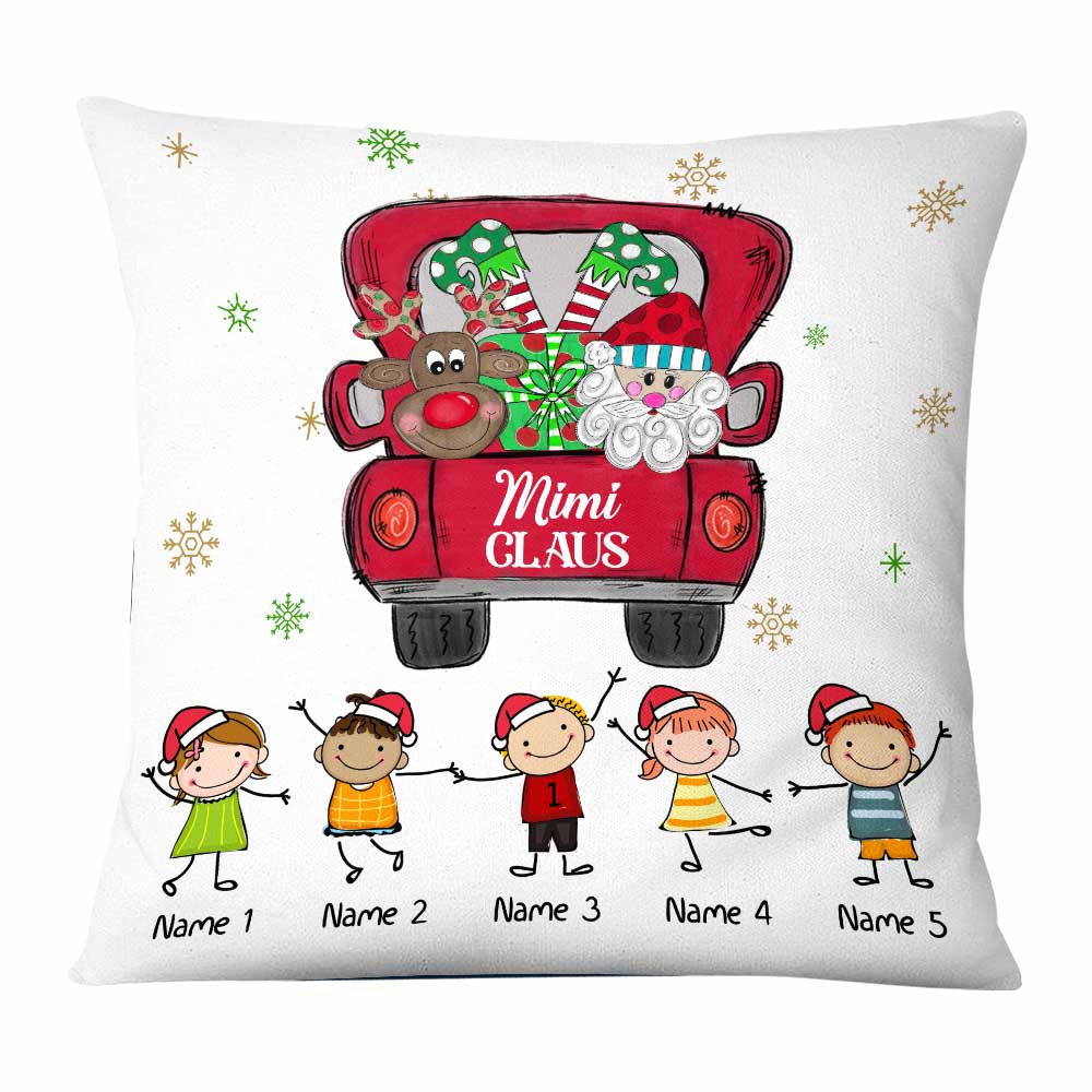 Personalized Grandma Claus Christmas Red Truck  Pillow NB173 30O58 (Insert Included)