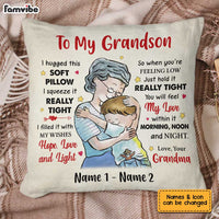 Personalized Grandson Hug Pillow MR41 81O34 thumb 1