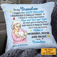 Personalized Grandma Holding Grandson Pillow OB111 36O34 thumb 1