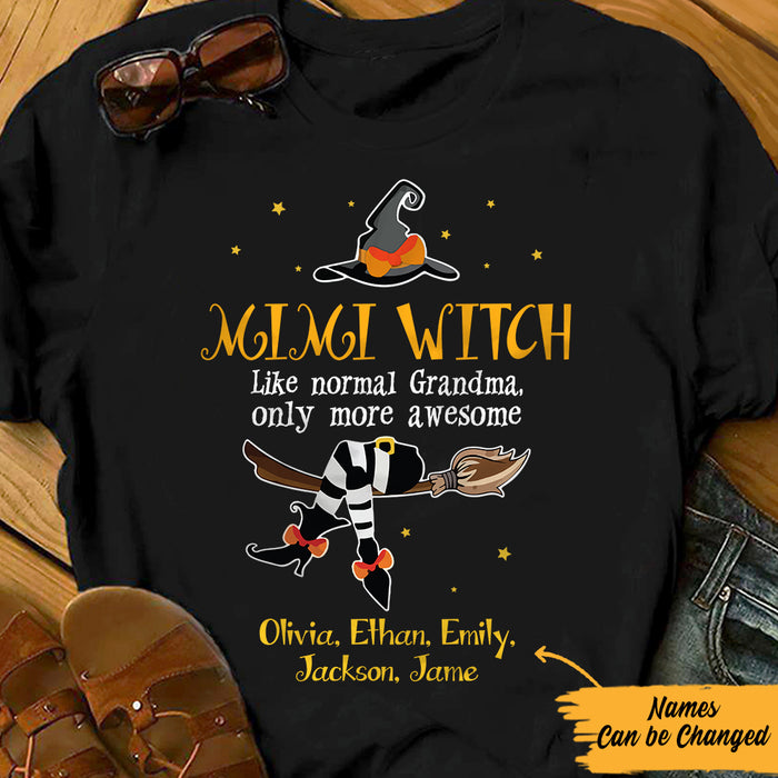 Personalized Grandma Witch Halloween T Shirt AG222 87O57 1