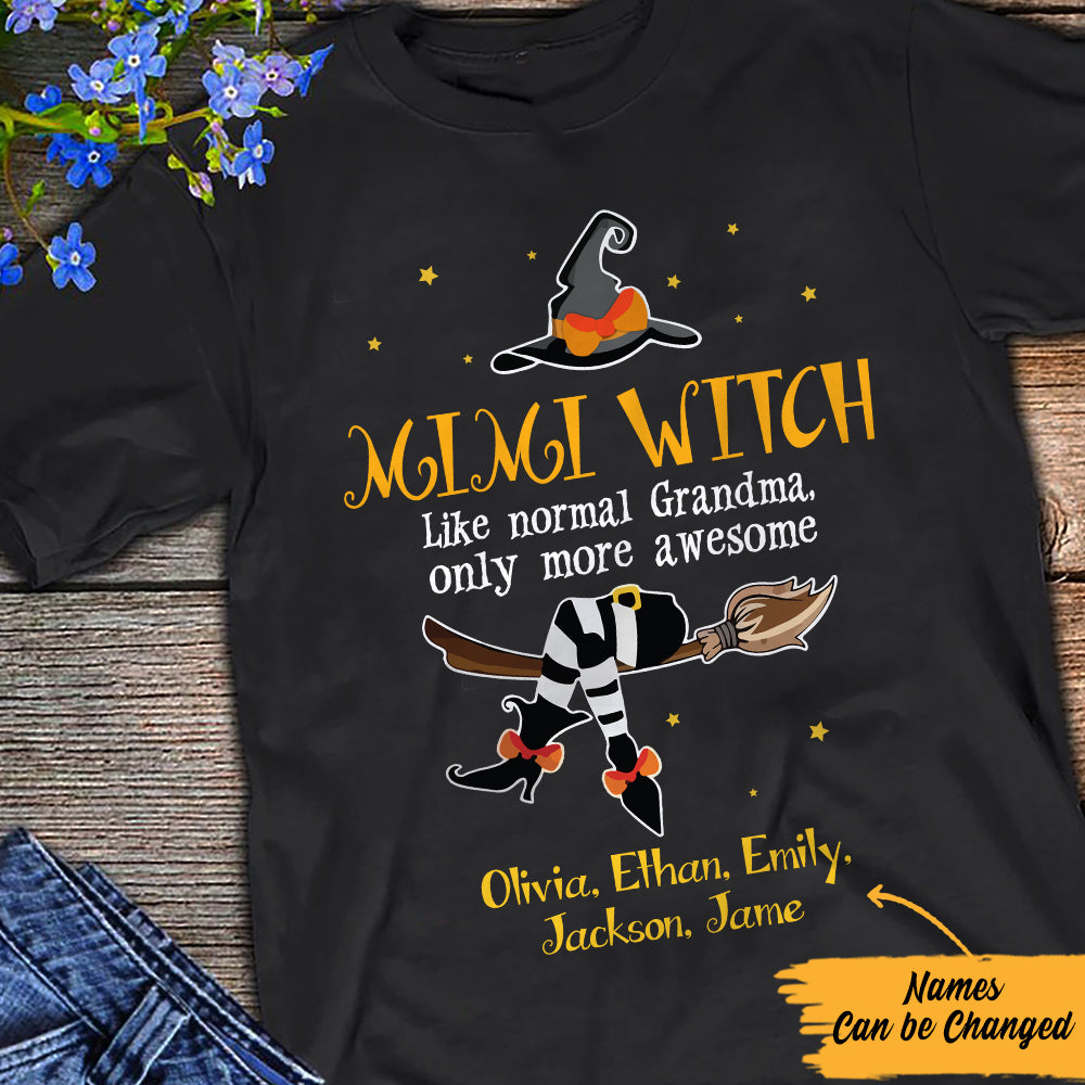 Personalized Grandma Witch Halloween T Shirt AG222 87O57