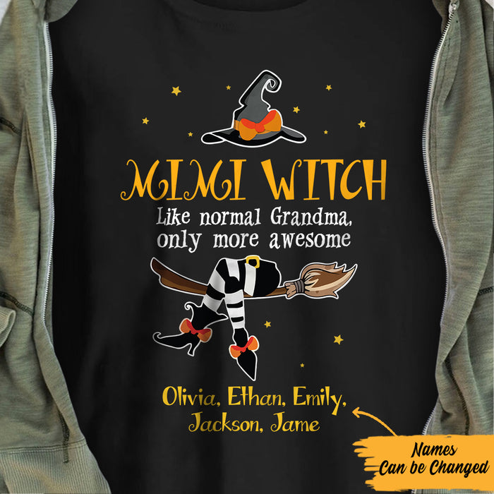 Personalized Grandma Witch Halloween T Shirt AG222 87O57 1