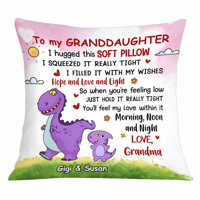 Personalized Granddaughter Dinosaur Pillow AG311 33O34 1
