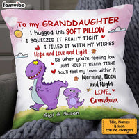 Personalized Granddaughter Dinosaur Pillow AG311 33O34 thumb 1