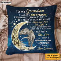 Personalized Grandson Dinosaur Pillow JR71 26O34 thumb 1