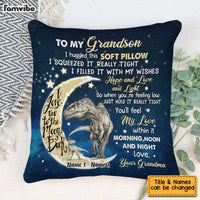 Personalized Grandson Dinosaur Pillow JR71 26O34 thumb 1