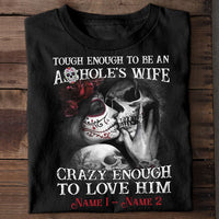 Personalized Husband Wife Skull T Shirt JN191 85O58 thumb 1