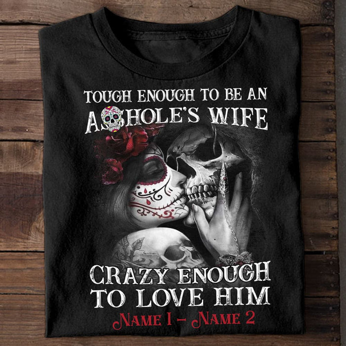 Personalized Husband Wife Skull T Shirt JN191 85O58 1