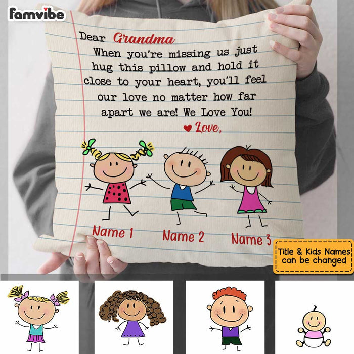 Personalized Letter To Grandma Grandpa Pillow JR251 81O34 (Insert Included) 1