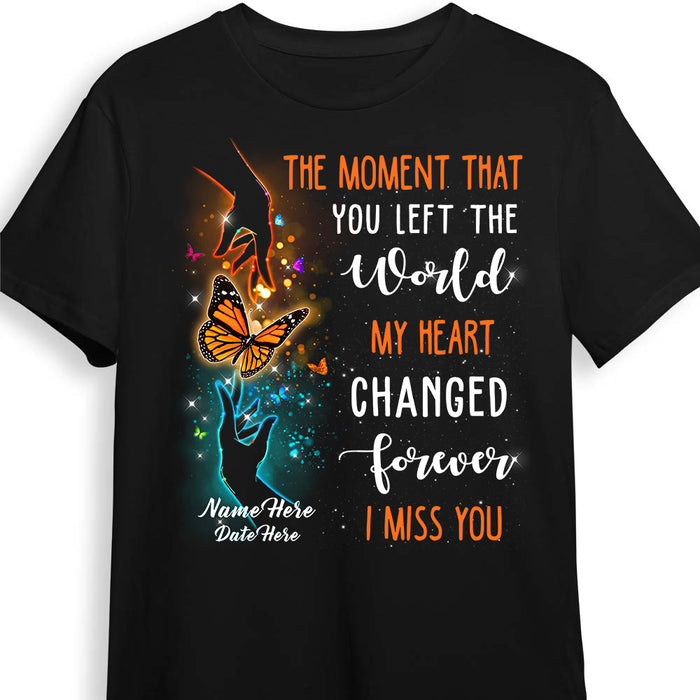 Personalized Memorial Butterfly I Miss Mom Dad T Shirt MR302 65O60 1
