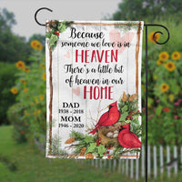 Personalized Mom Dad Memorial Cardinal Bird Garden Flag JL101 95O34 thumb 1