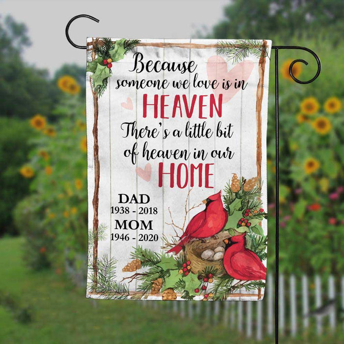 Personalized Mom Dad Memorial Cardinal Bird Garden Flag JL101 95O34 1
