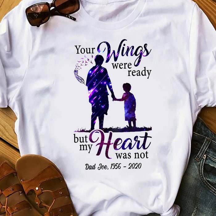 Personalized Memorial Dad Our Hearts Weren't Ready T Shirt JL301 65O53 1