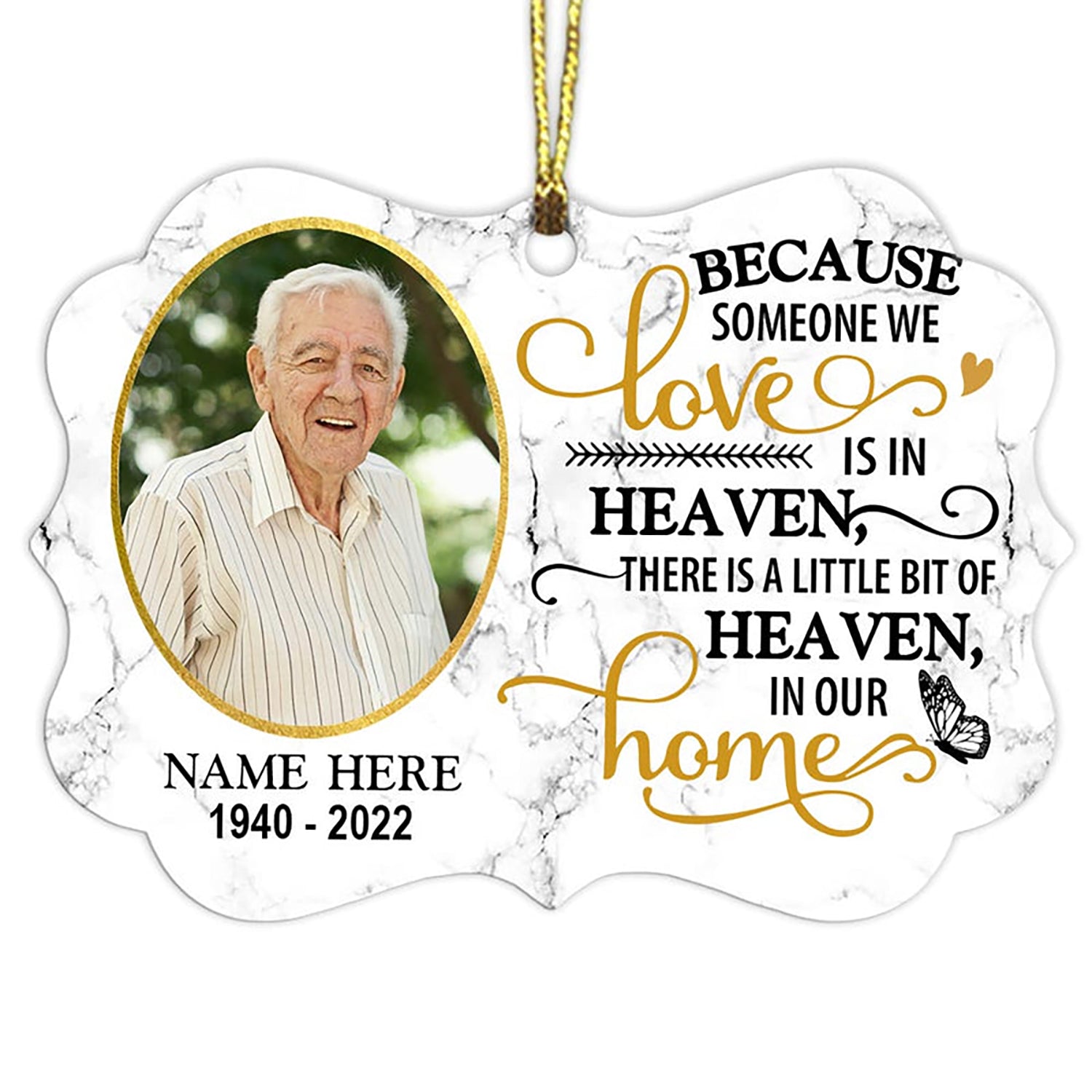 Personalized Memorial Heaven In Home MDF Ornament NB61 81O47