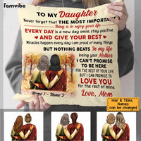 Personalized Mom And Daughter Love Pillow FB31 67O34 (Insert Included) thumb 1
