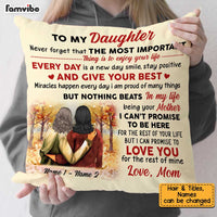 Personalized Mom And Daughter Love Pillow FB31 67O34 (Insert Included) thumb 1
