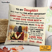 Personalized Mom And Daughter Love Pillow FB31 67O34 (Insert Included) thumb 1