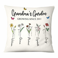 Personalized Grandma Birth Flower Pillow MY101 30O58 thumb 1