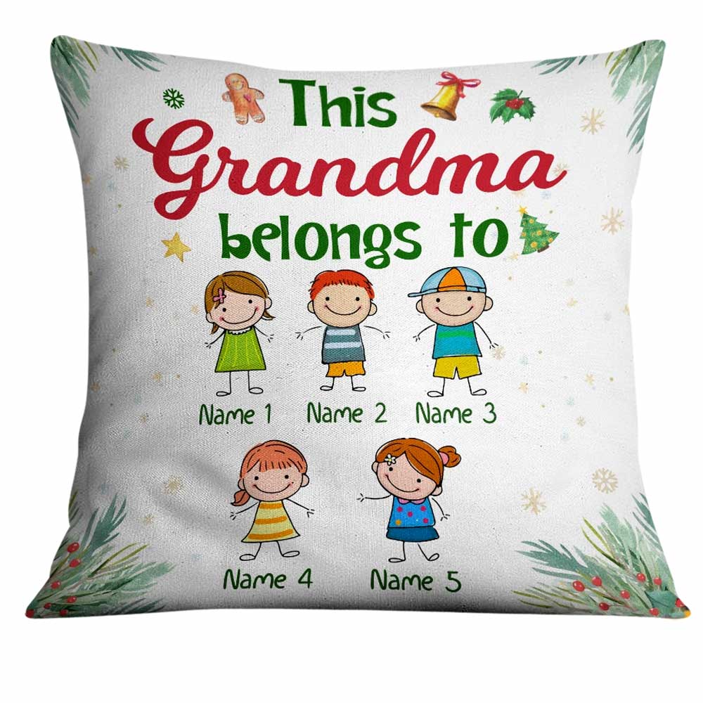 Personalized Grandma Christmas Pillow NB103 81O34
