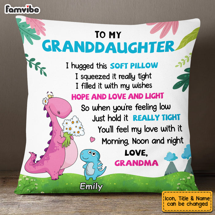 Personalized Mom Grandma Dinosaur Pillow MY52 30O53 1