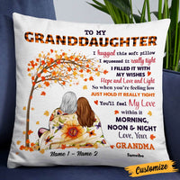 Personalized Granddaughter Fall Pillow AG124 95O47 (Insert Included) thumb 1