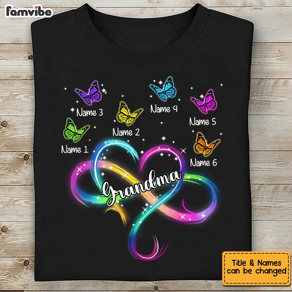Personalized Grandma Infinity Heart T Shirt AG143 95O34
