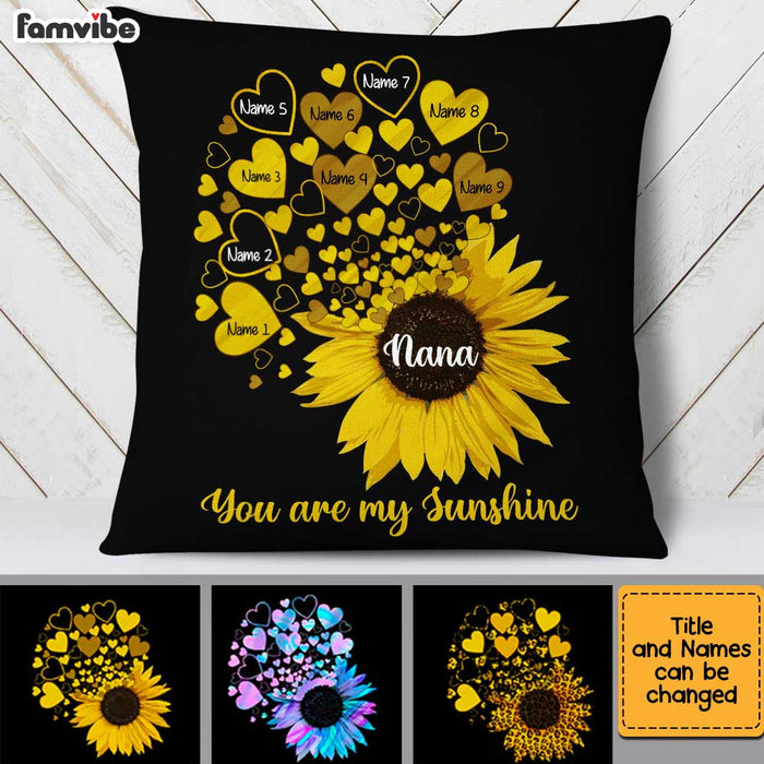 Personalized Mom Grandma Little Sunshine Pillow MR261 95O34 1