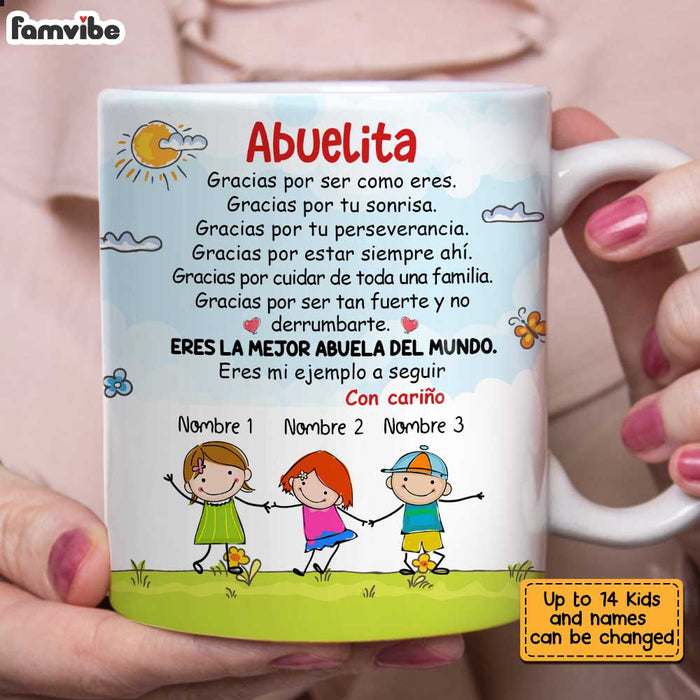 La Mejor Abuela Del Mundo Mug, Personalized Mother Gift, Spanish