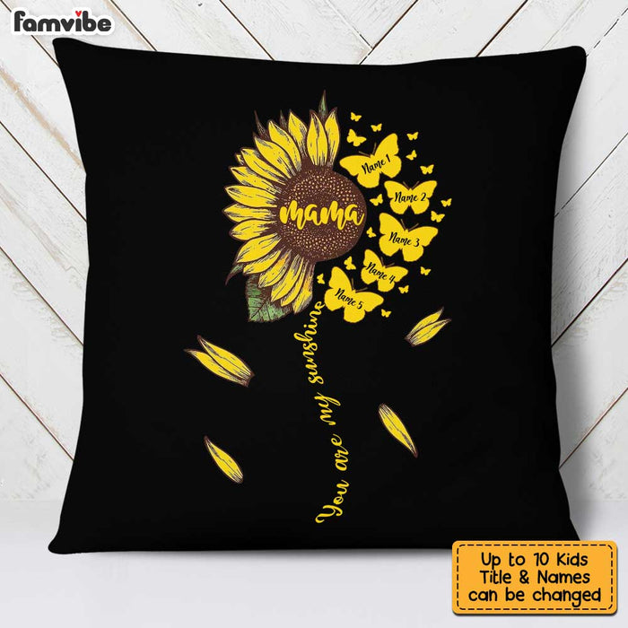 Personalized Mom Grandma Sunflower Pillow AP21 95O36 1