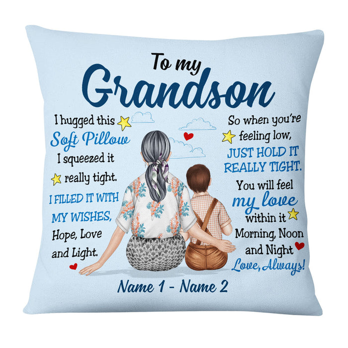 Personalized Gift For Grandson Baby Shark Hug This Pillow 27887