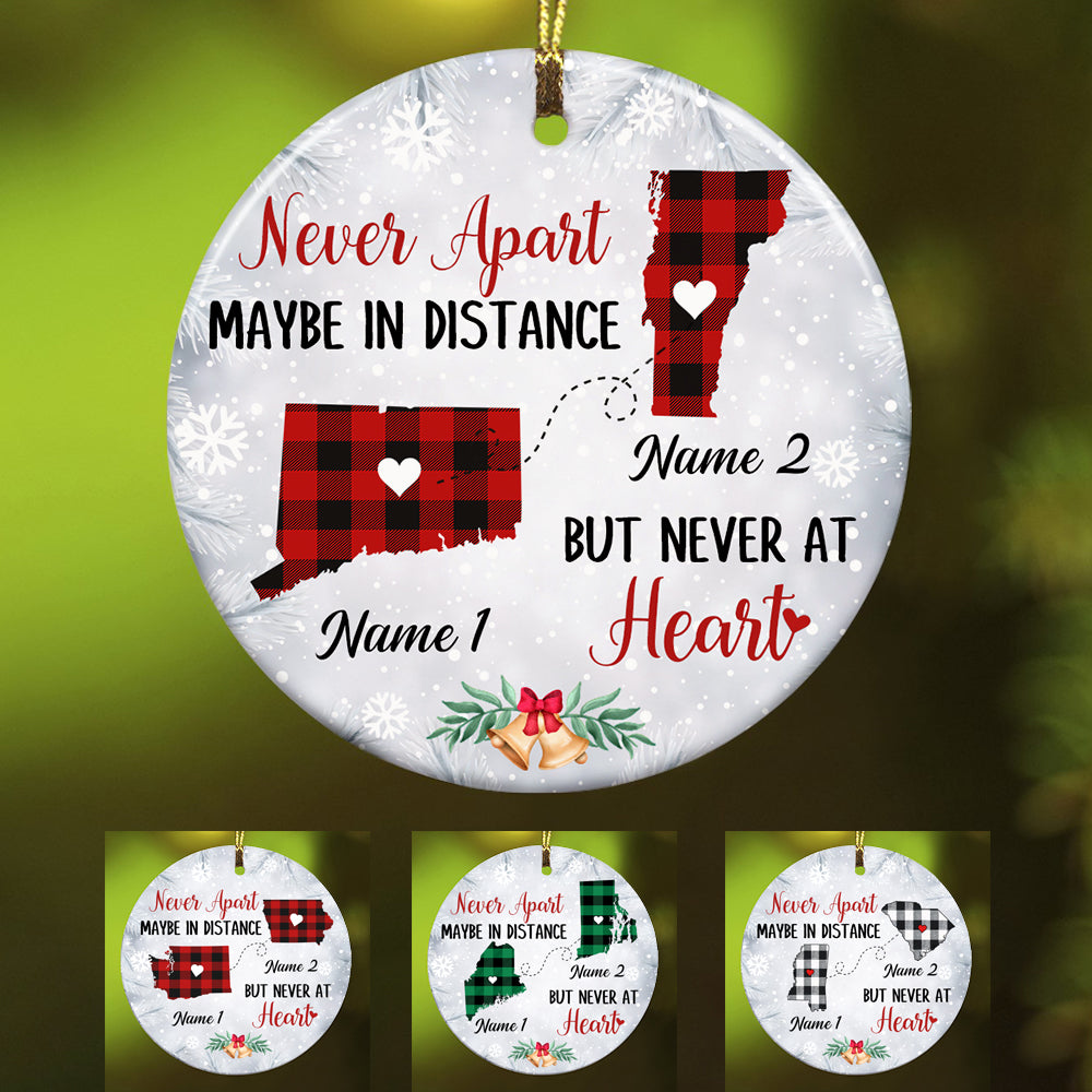 Personalized Never Apart Long Distance Ornament SB224 30O34