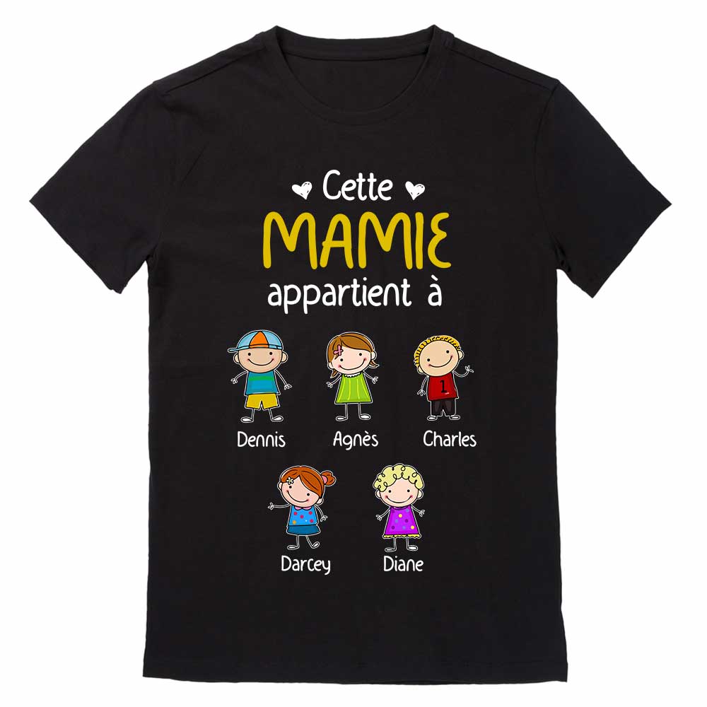 Personalized Papy Mamie French Grandma Grandpa Belongs T Shirt AP267 81O34