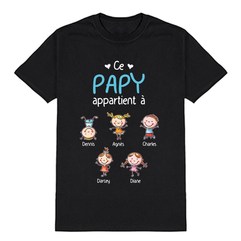 Personalized Papy Mamie French Grandma Grandpa Belongs To T Shirt SB181 73O58