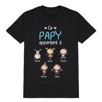 Personalized Papy Mamie French Grandma Grandpa Belongs To T Shirt SB181 73O58 thumb 1