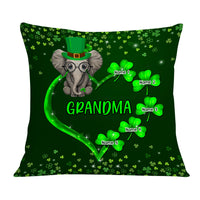 Personalized Patrick's Day Mom Grandma Elephant Pillow JR74 23O36 thumb 1