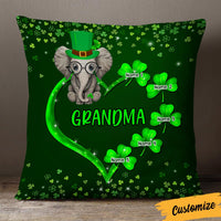 Personalized Patrick's Day Mom Grandma Elephant Pillow JR74 23O36 thumb 1