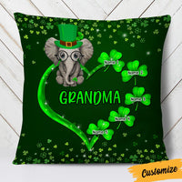Personalized Patrick's Day Mom Grandma Elephant Pillow JR74 23O36 thumb 1