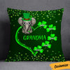 Personalized Patrick's Day Mom Grandma Elephant Pillow JR74 23O36 1
