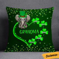 Personalized Patrick's Day Mom Grandma Elephant Pillow JR74 23O36 thumb 1