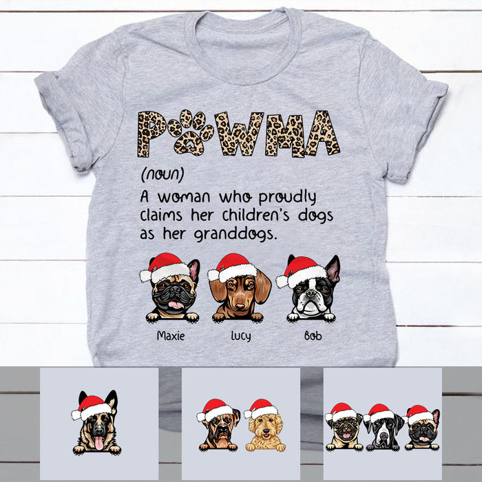 Personalized Pawma Definition Grandma Dog Christmas T Shirt OB232 30O58 1