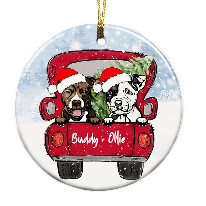 Personalized Pit Bull Dog Christmas Ornament SB301 81O34 1