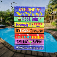 Personalized Pool Bar Rules Flag AG182 85O65 thumb 1