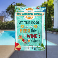 Personalized Pool Garden Flag JN224 87O47 thumb 1