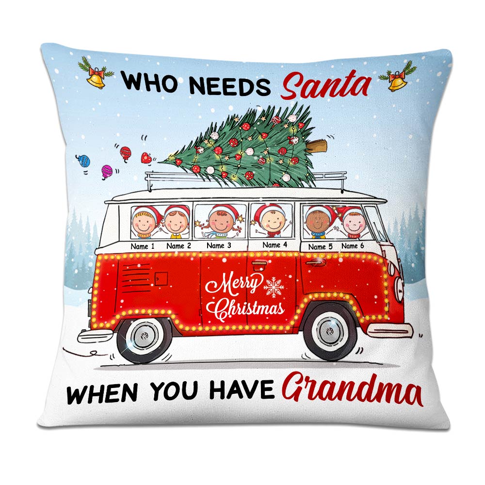 Personalized Red Truck Grandma Christmas  Pillow NB241 85O47 (Insert Included)
